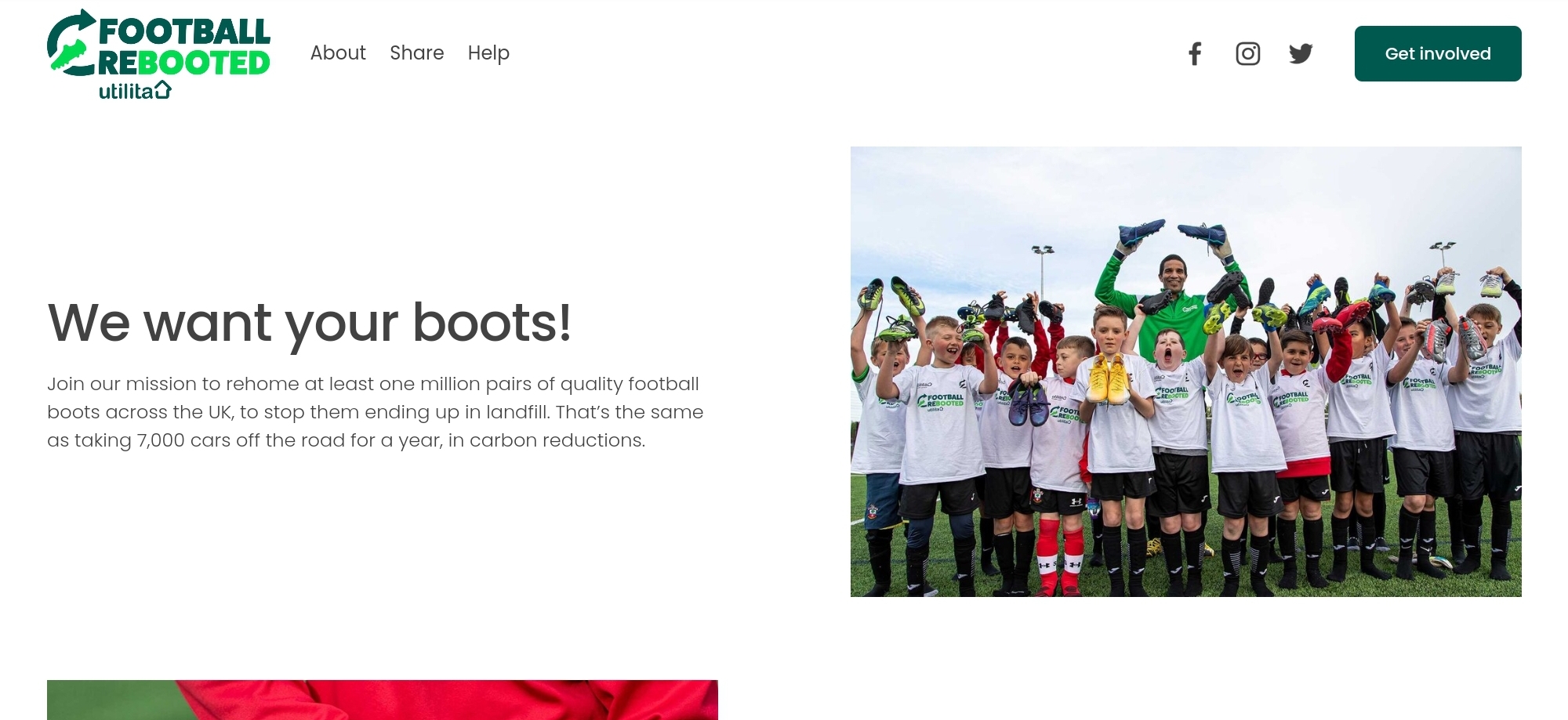 Donating football boots with Football Rebooted