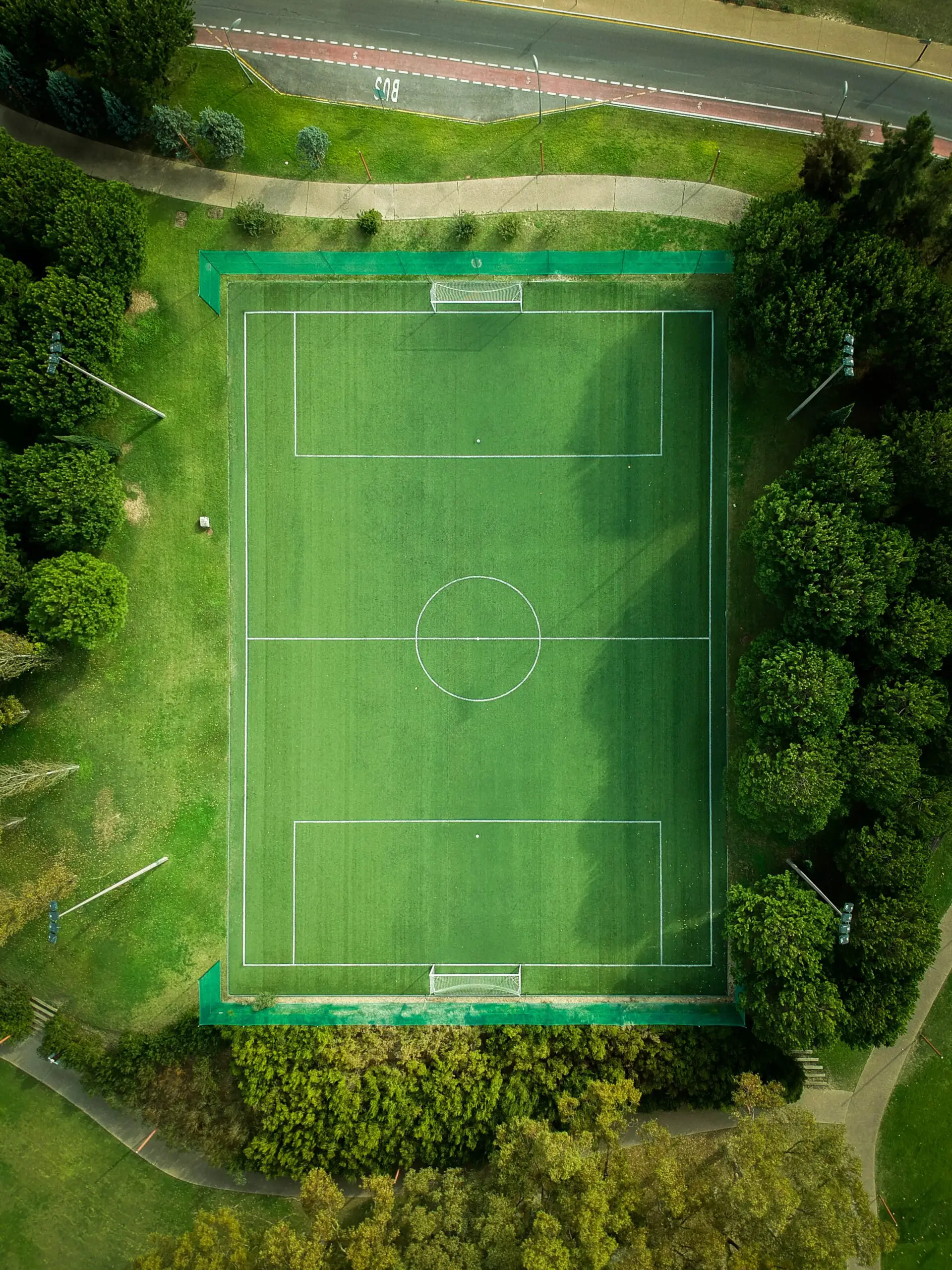Football pitch with no changing rooms