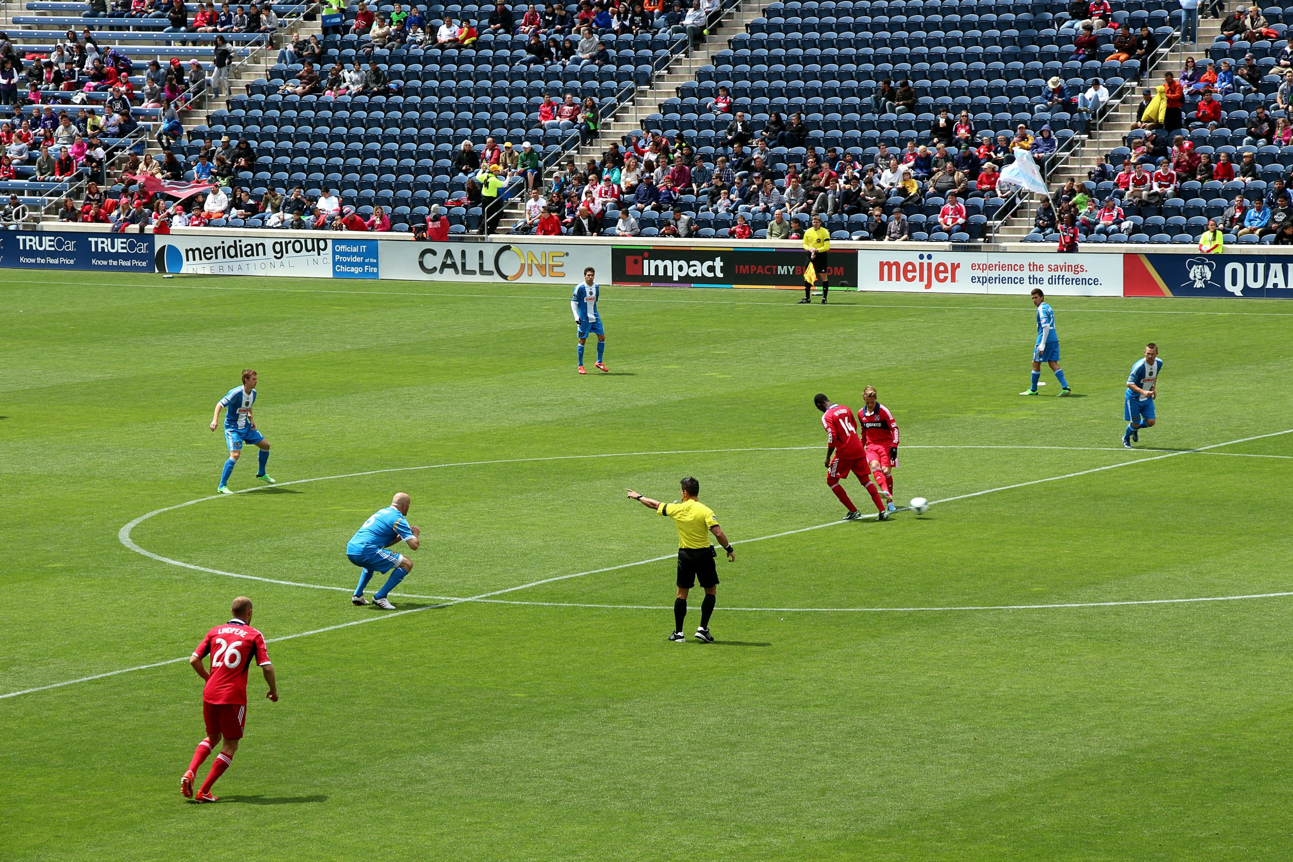 Image of kick off taking place